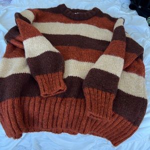 Urban Outfitters Fall Striped Sweater Medium